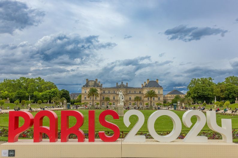 Paris2024 in large letters